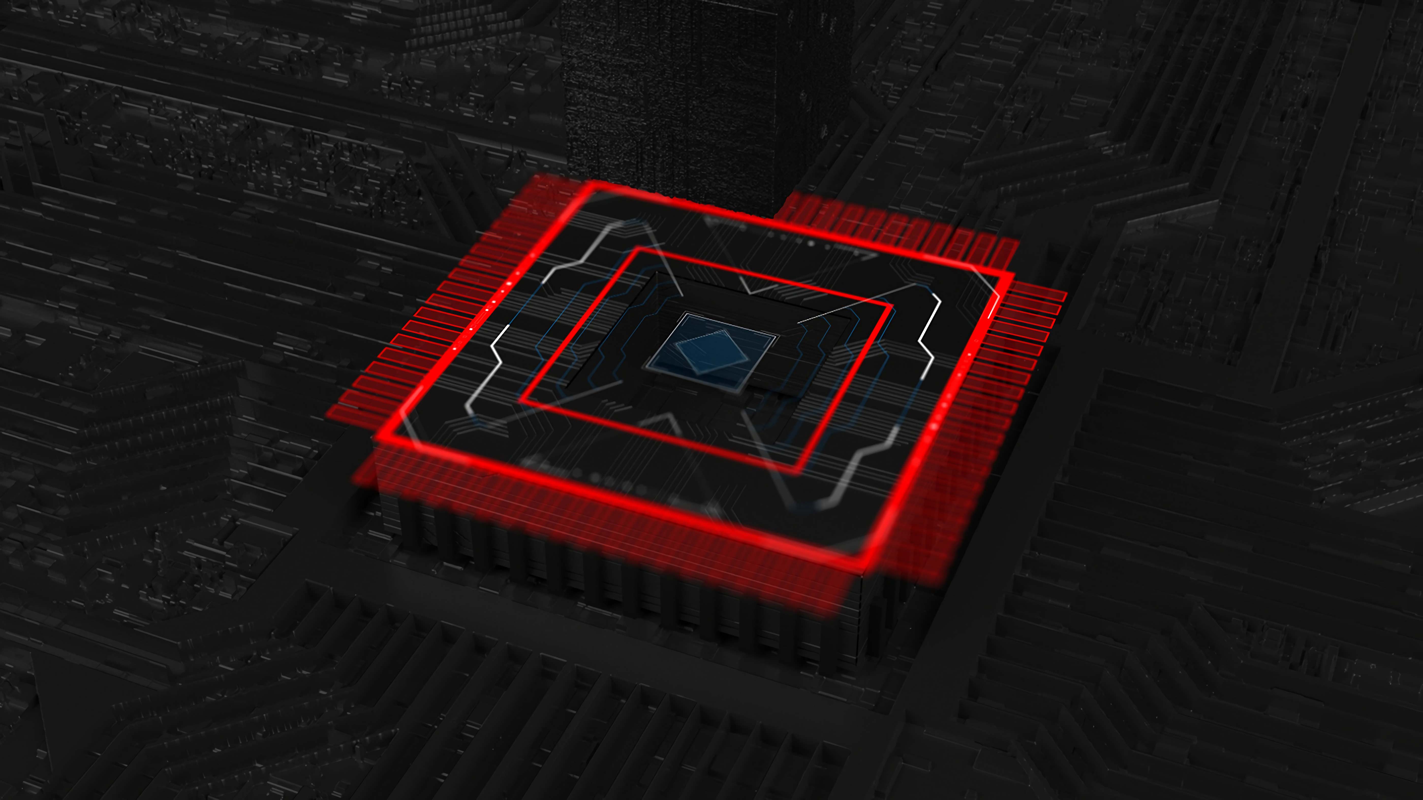 Обои чип, процессор, схема, 3d картинки на рабочий стол, фото